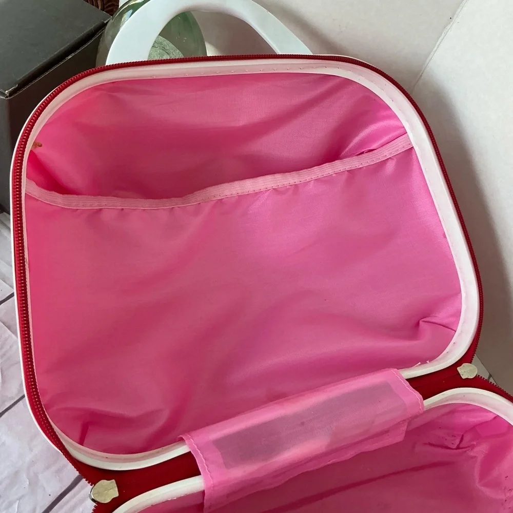 PINK Hello Kitty Travel Cosmetic Case Box Beauty Makeup Case Bag Organizer - Picture 10 of 11